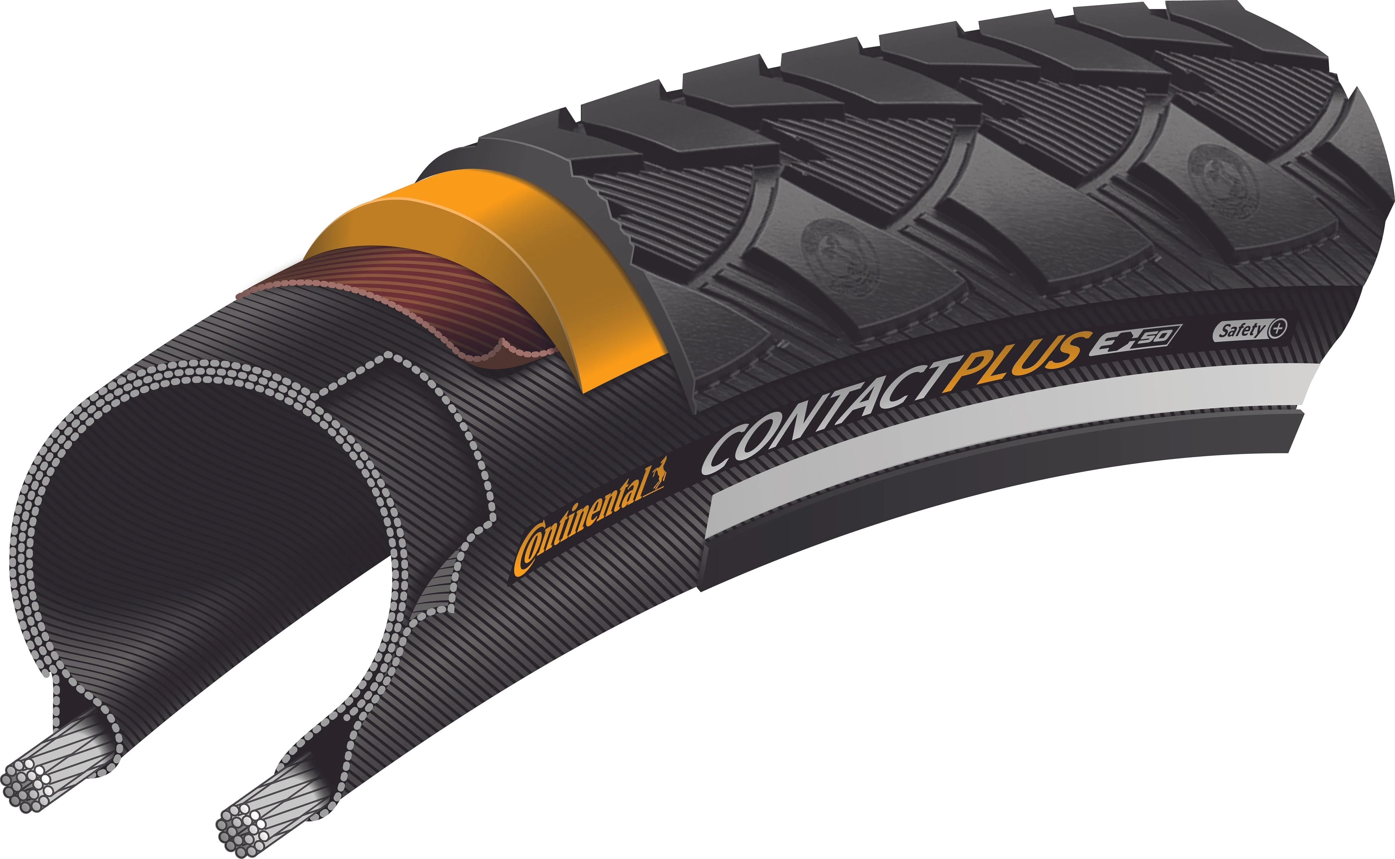 Continental Contact Plus Drahtreifen 28x1.50" E-50 Reflex schwarz - Image 3