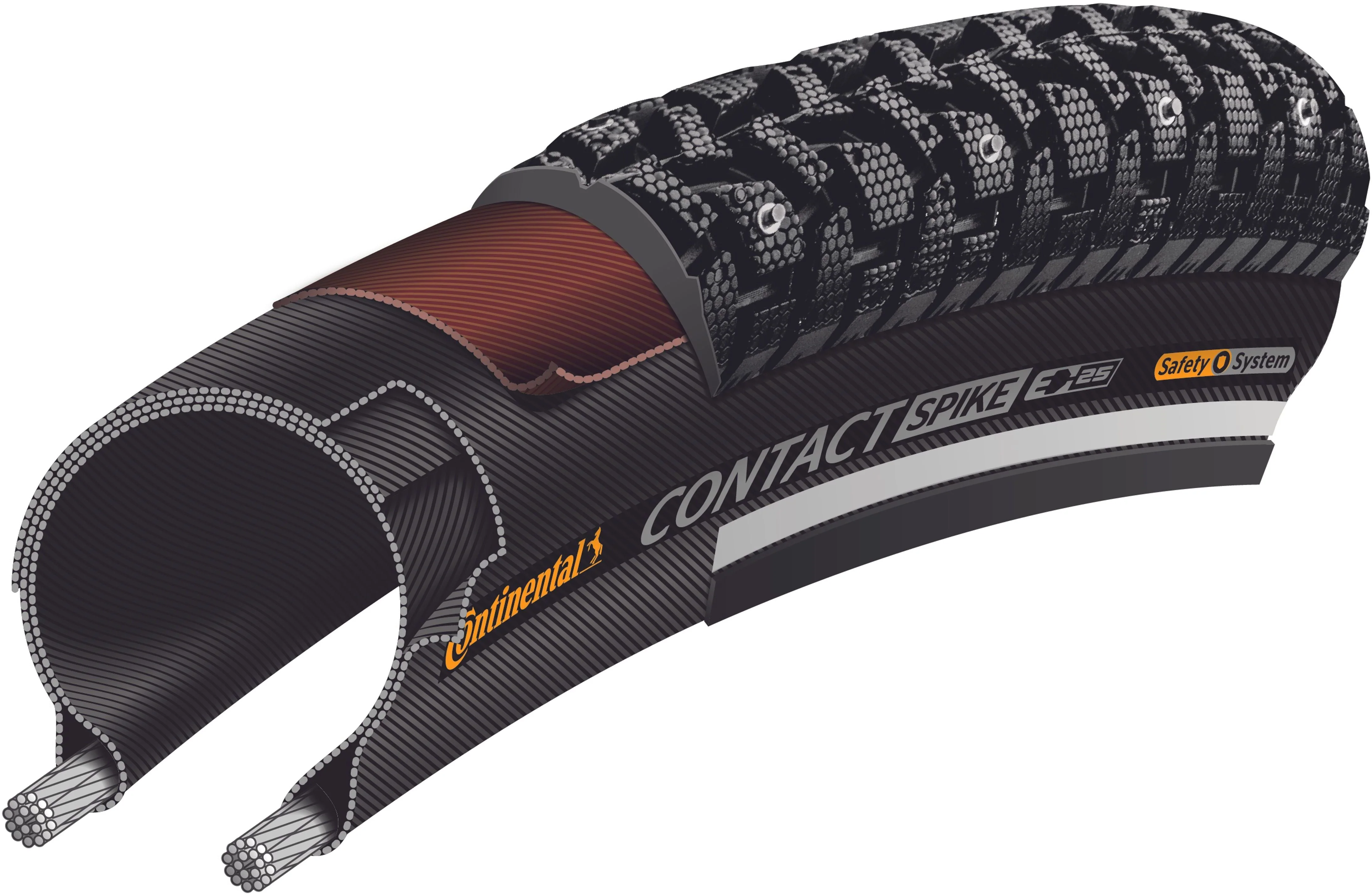Continental Contact Spike 240 Drahtreifen 28x1.60" E-25 Reflex schwarz - Image 3