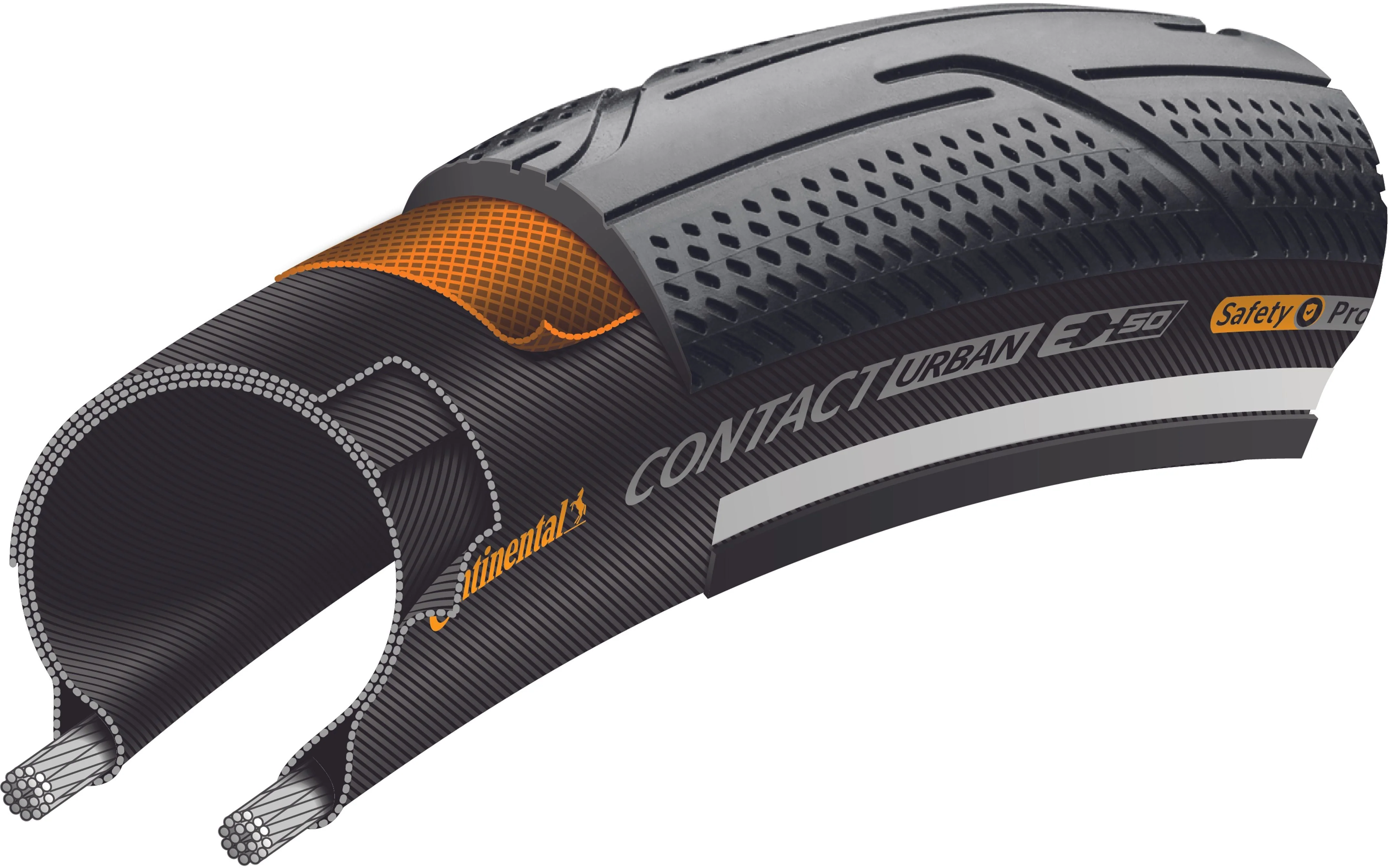 Continental Contact Urban Drahtreifen 37-622 | 28x1 3/8x1 5/8" Reflex E-50 SPro schwarz - Image 3