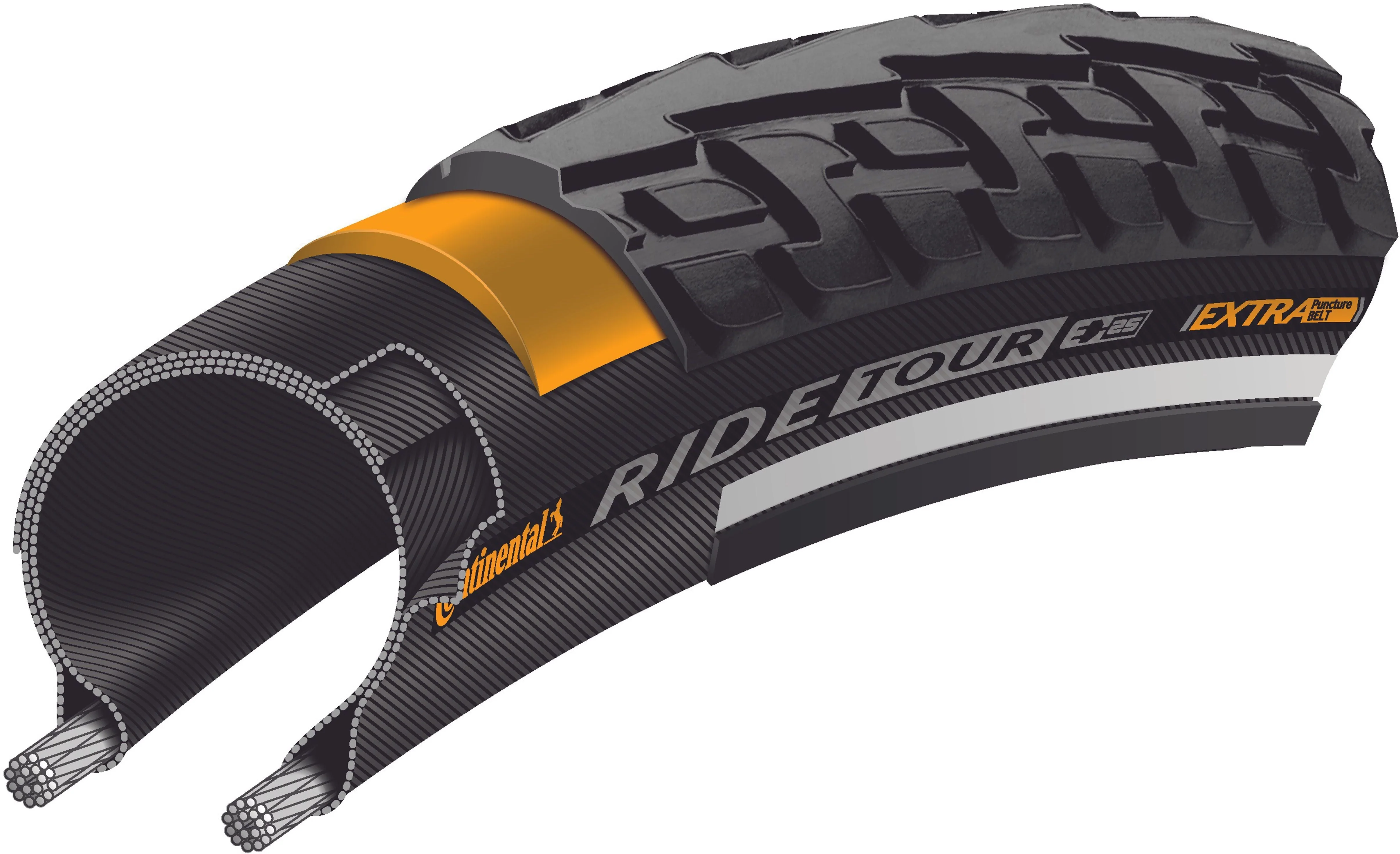 Continental Ride Tour Drahtreifen 12x1/2x2 1/4" schwarz - Image 3
