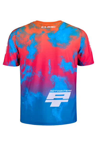 Cube MTB Trikot ROOKIE X Actionteam kurzarm blue´n´pink´n´orange - Image 2