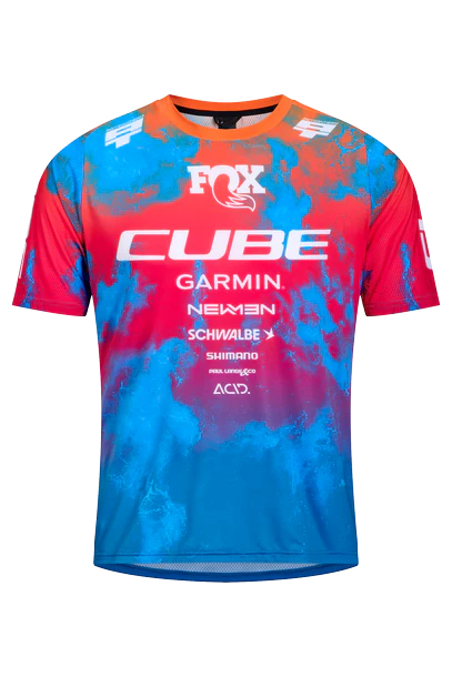 Cube MTB Trikot X Actionteam kurzarm blue´n´pink´n´orange