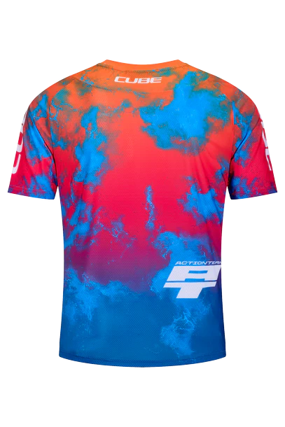 Cube MTB Trikot X Actionteam kurzarm blue´n´pink´n´orange - Image 2