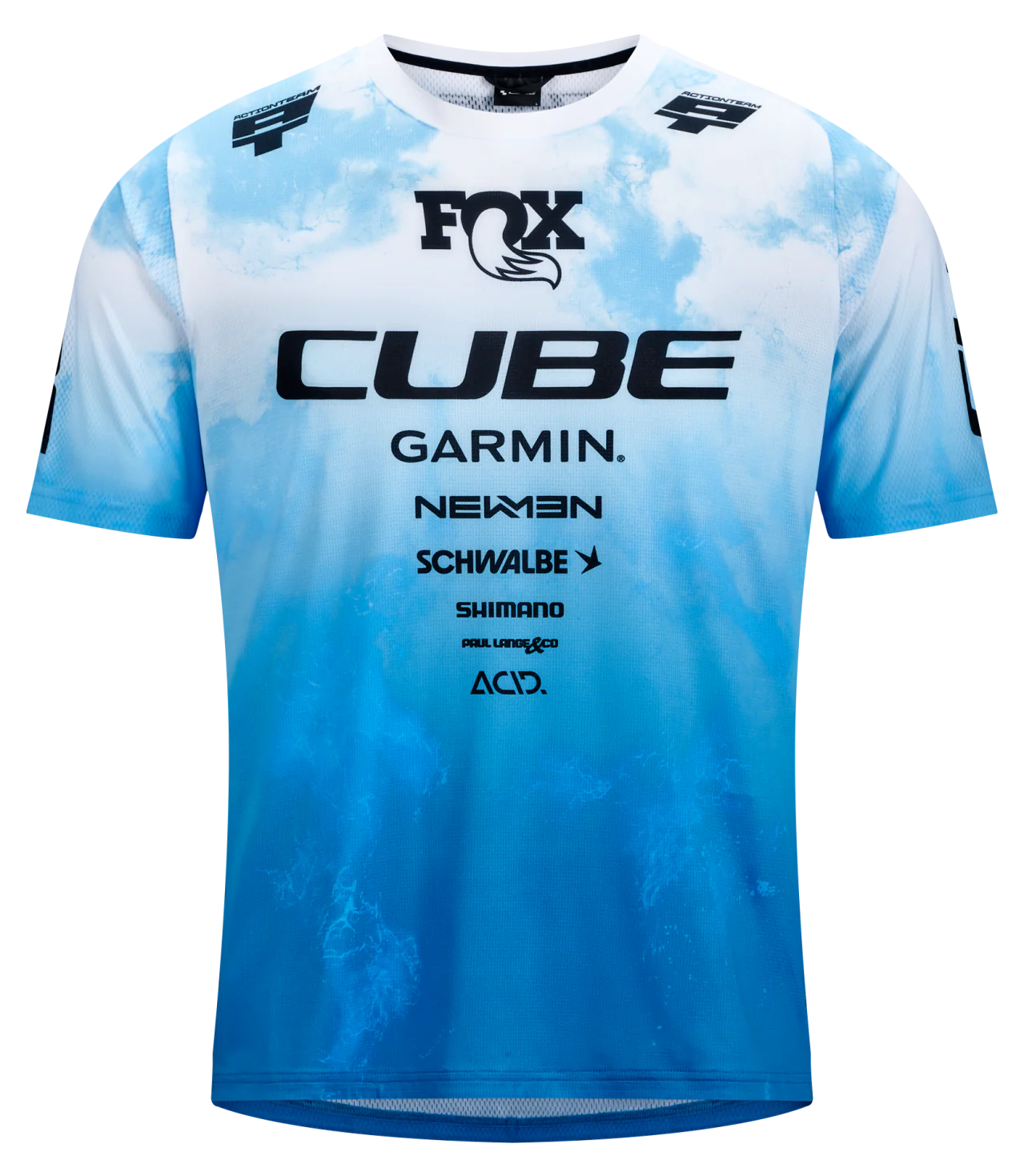 CUBE MTB Trikot X Actionteam kurzarm Herren topas blue