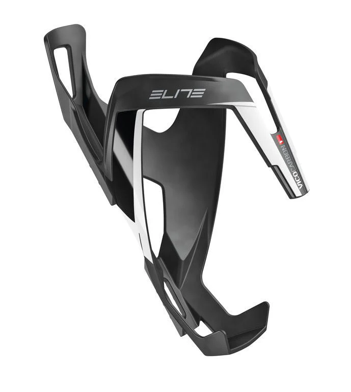 Elite Vico Bottle Holder Carbon matte black/white graphic