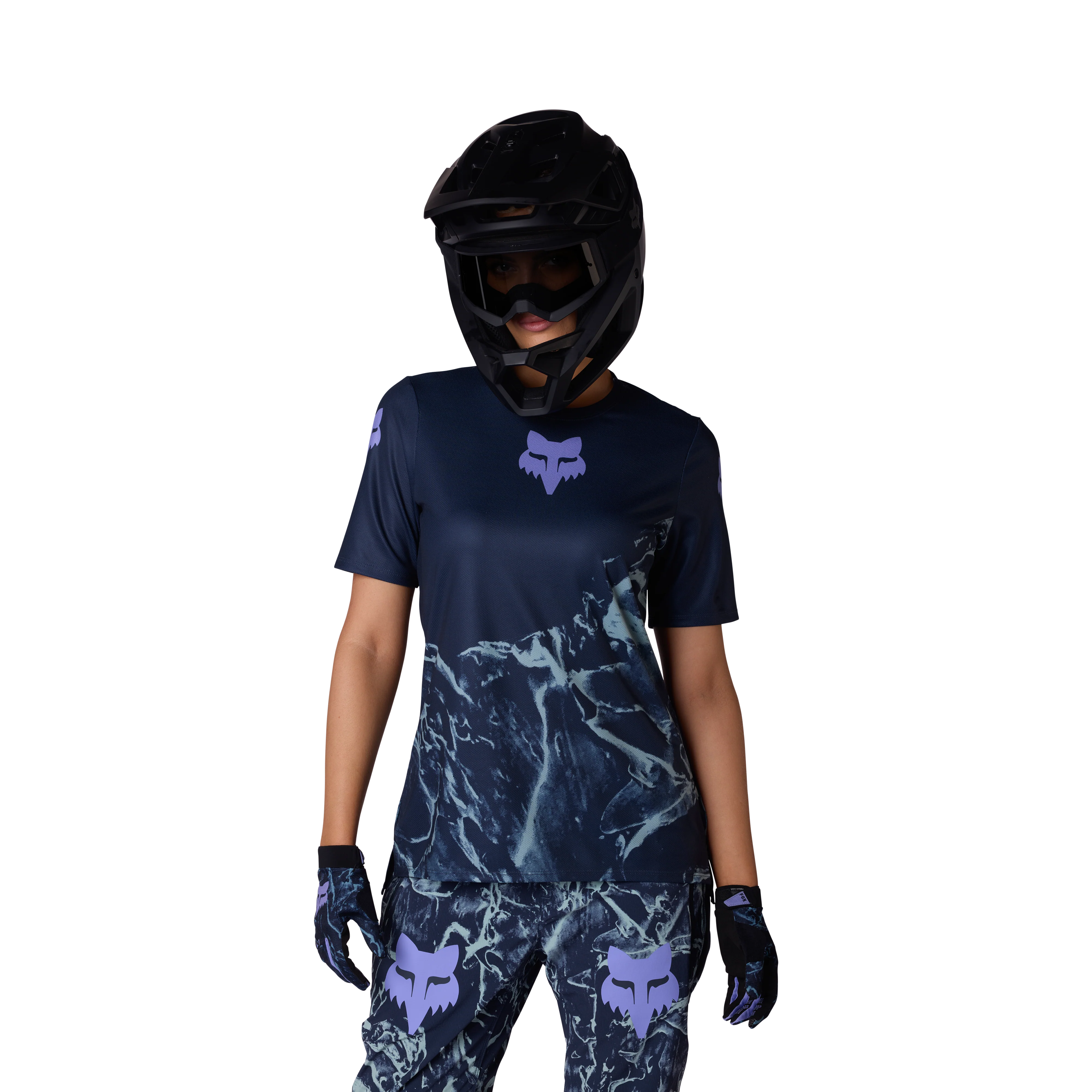 Fox W Ranger SS Jersey Img Print Arctic Blue - Image 3