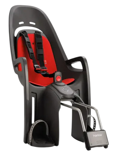 Hamax Zenith Relax Kindersitz Gepäckträgerhalterung rot/grau
