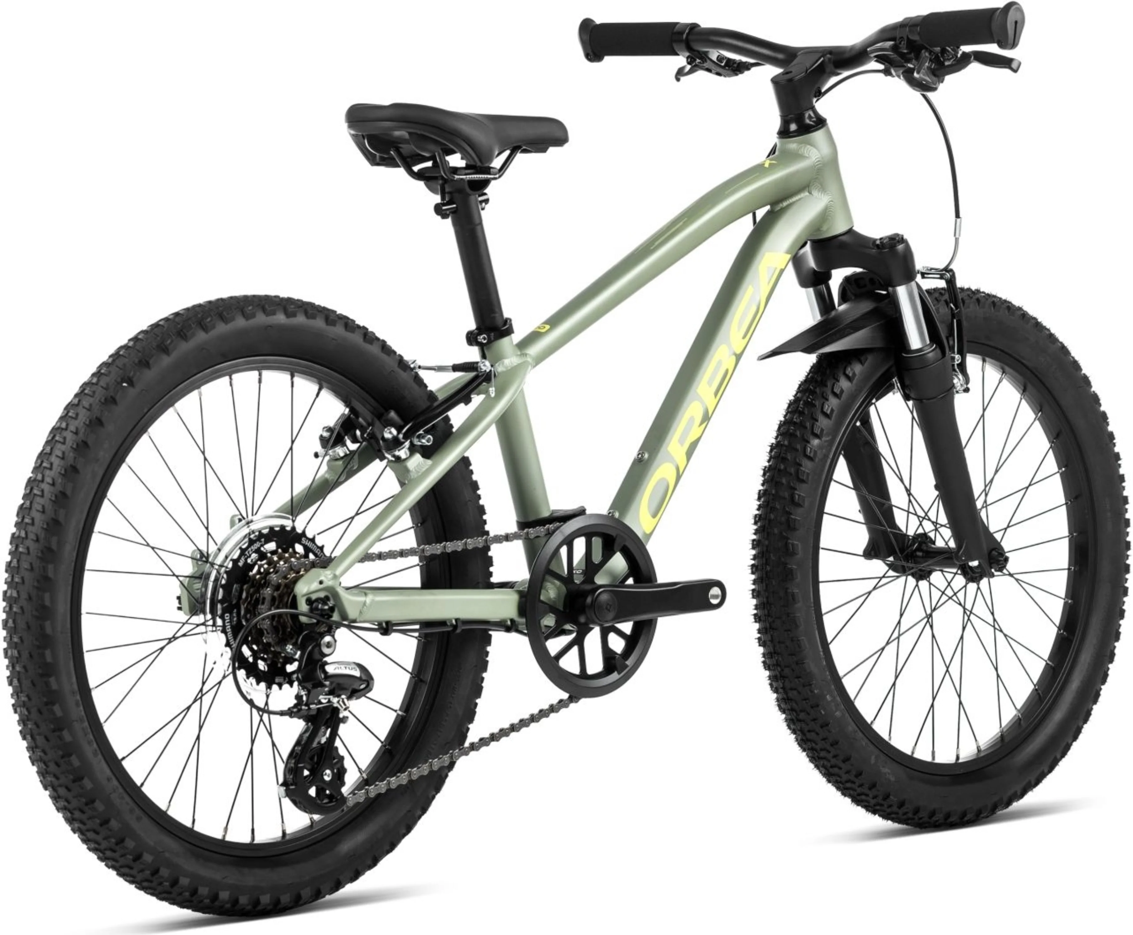 Orbea MX 20 XC Metallic Green Artichoke (Matt) - Yellow (Matt) - Image 2