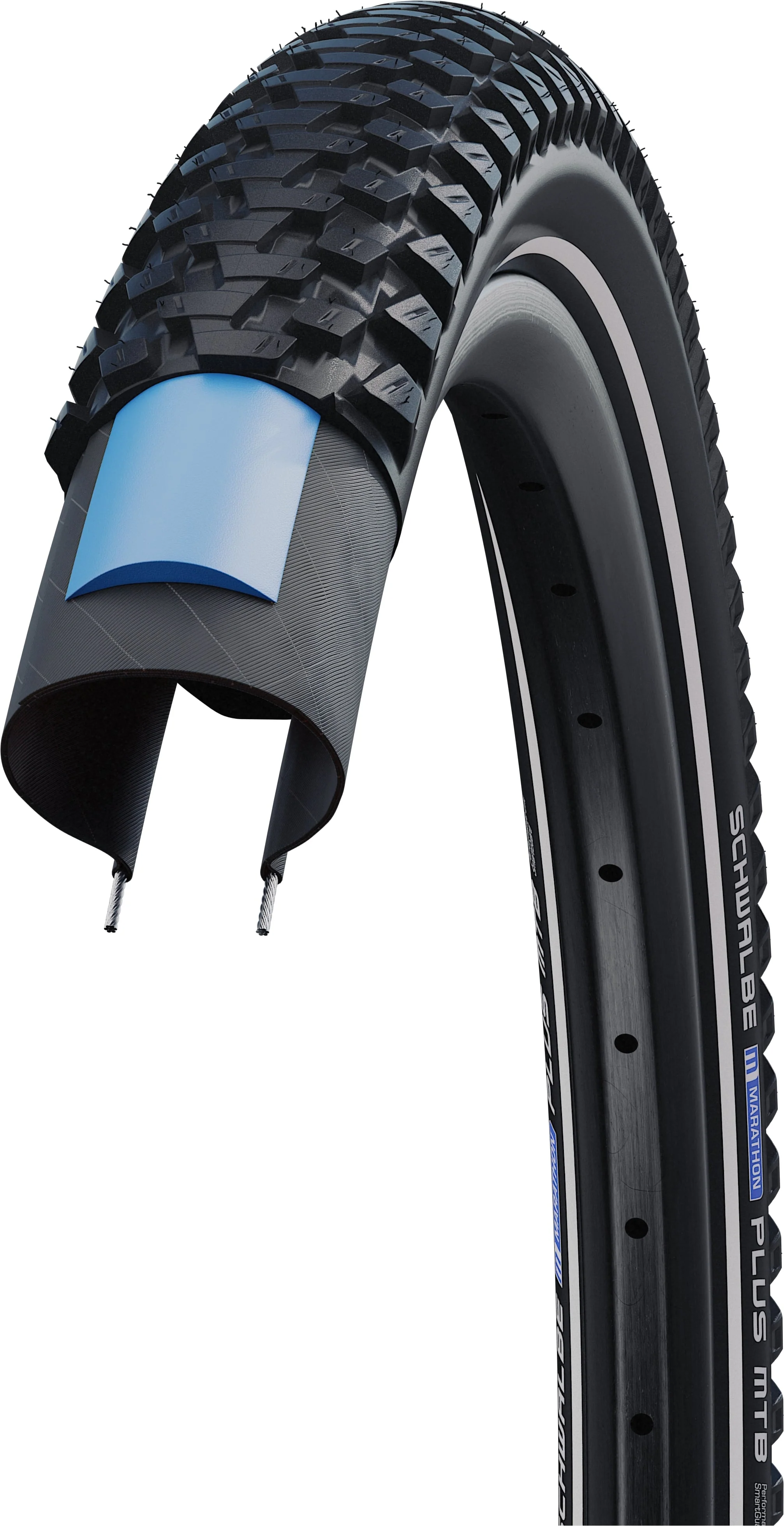 Schwalbe Marathon Plus MTB Drahtreifen 29x2.25" SmartGuard E-50 Performance Reflex schwarz - Image 3