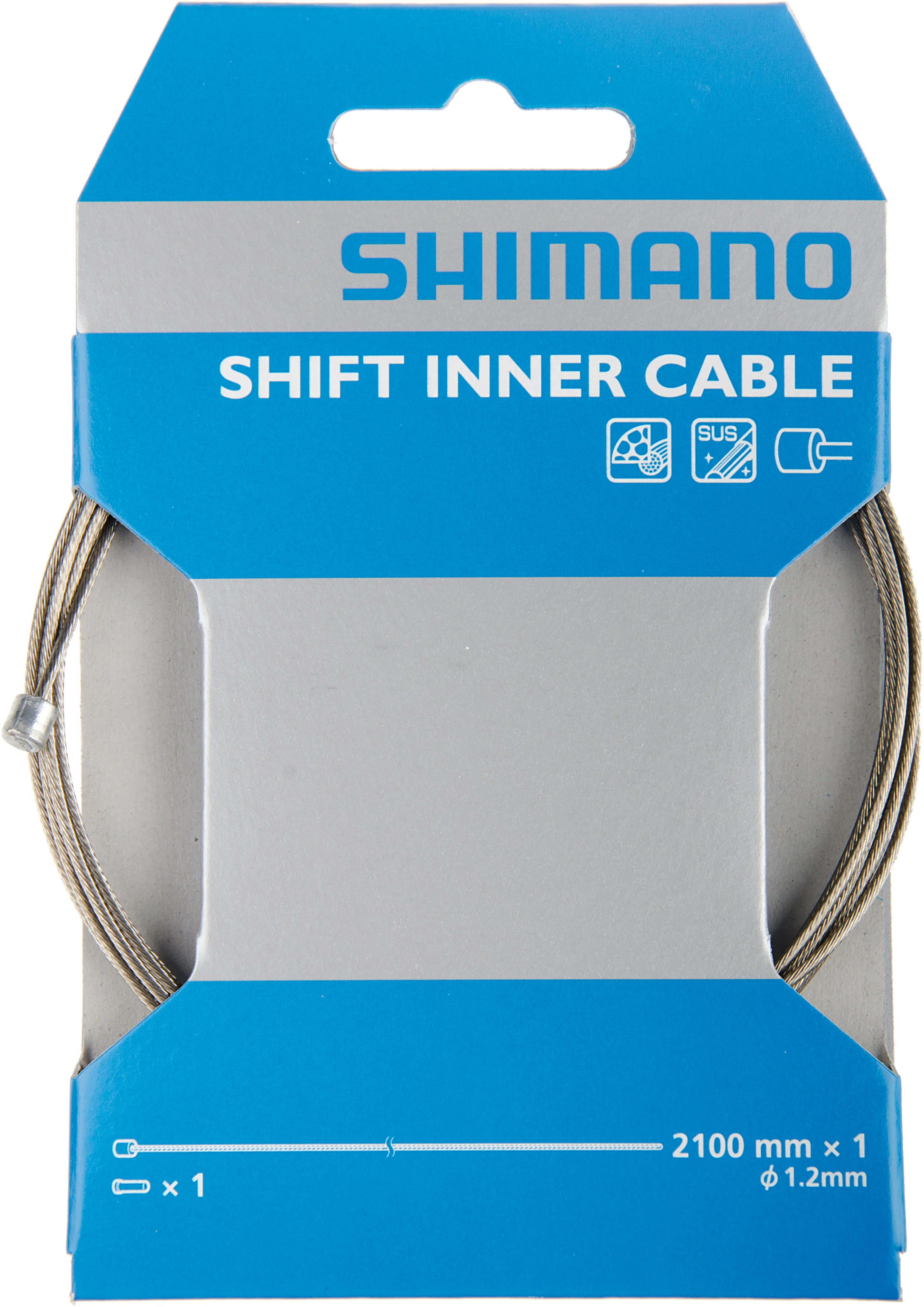 Shimano MTB/Road Schaltzug Edelstahl silber - Image 2