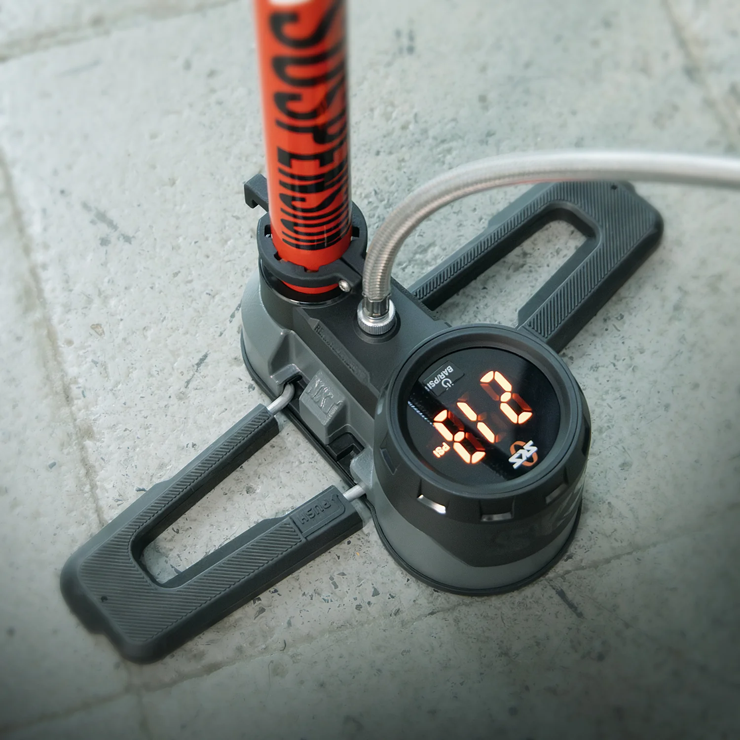 SKS Germany RENNKOMPRESSOR SUSPENSION Standpumpe Orange - Image 4