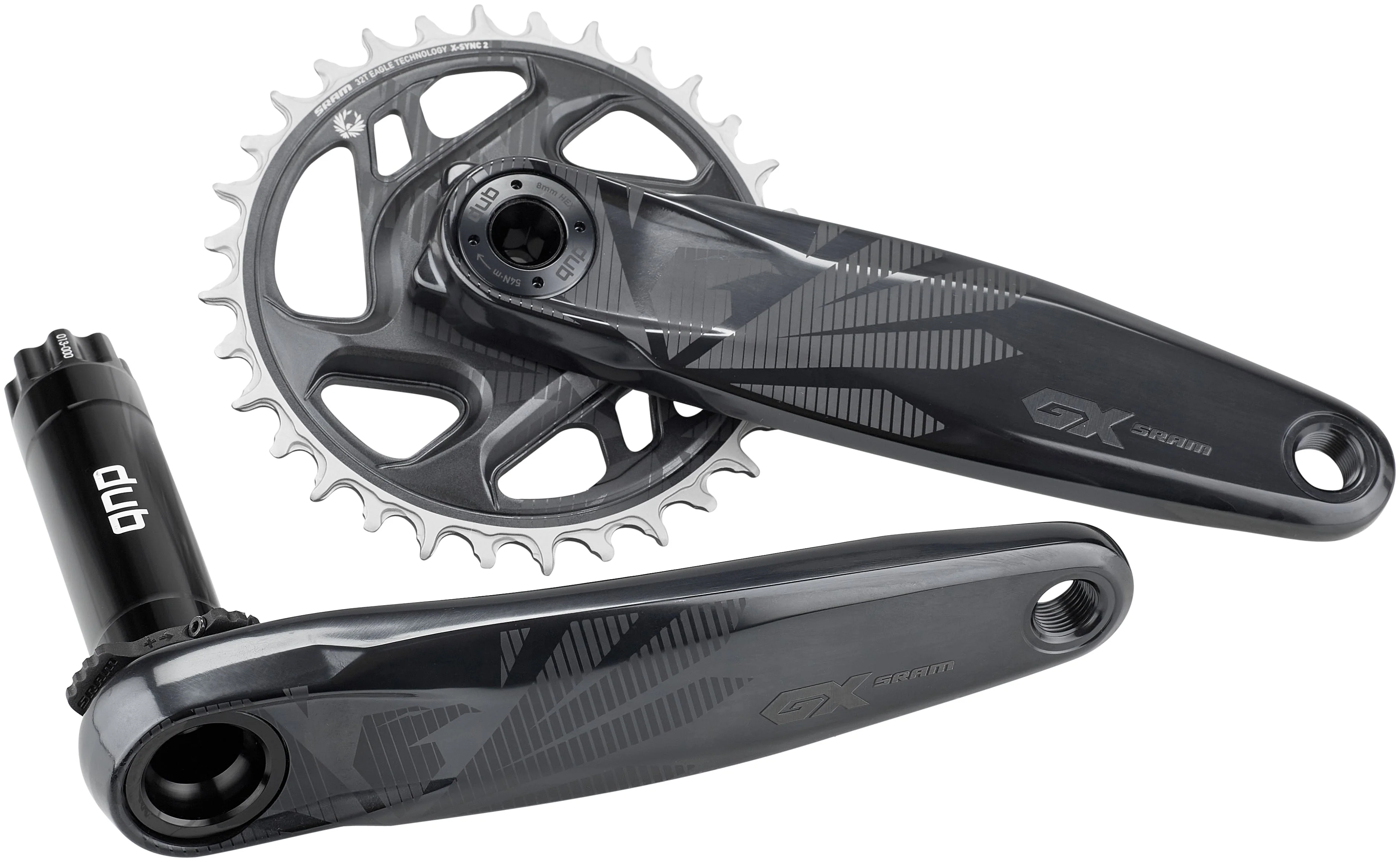 SRAM GX Eagle DUB Kurbelgarnitur 12-fach 32 Zähne DM grau