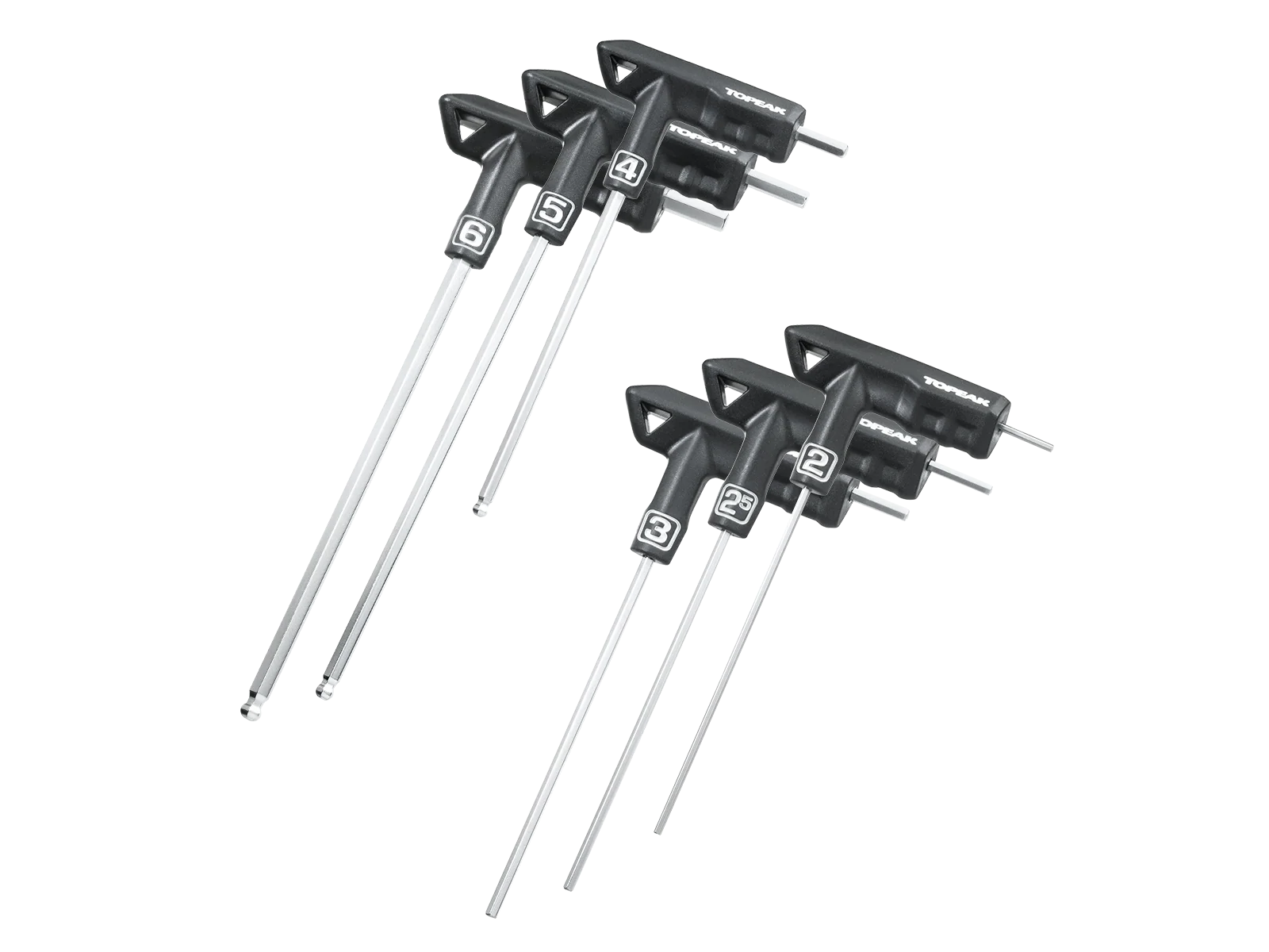 Topeak DuoHex Innensechstkantschlüssel Set mit T-Griff 2/2,5/3/4/5/6mm