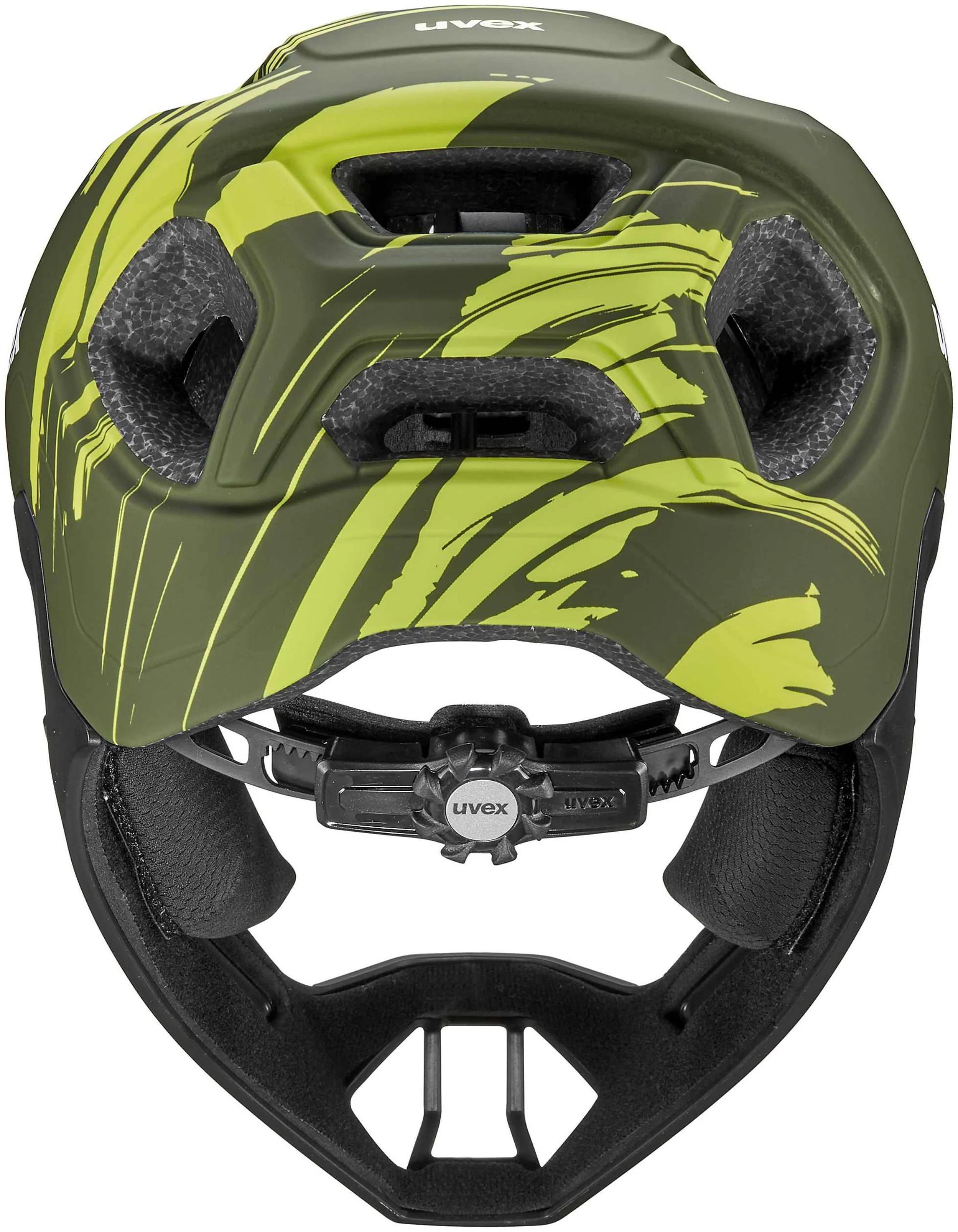 uvex React Jr. Fullface Kinderhelm Dark Olive Matt - Image 3