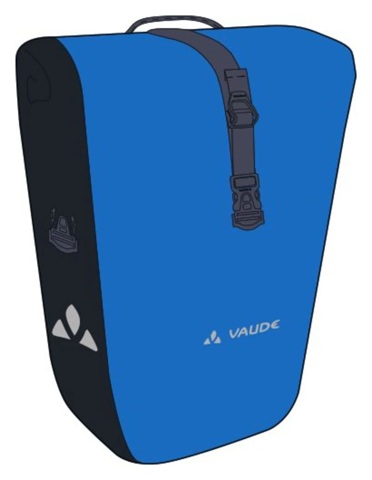 VAUDE Aqua Back Gepäckträgertasche Single blau/schwarz - Image 4