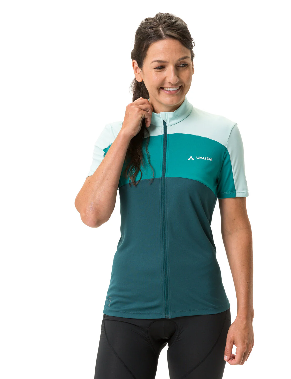VAUDE Matera Kurzarm Full-Zip Trikot Damen grün - Image 3