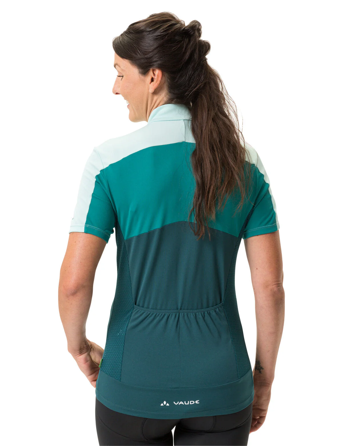VAUDE Matera Kurzarm Full-Zip Trikot Damen grün - Image 4