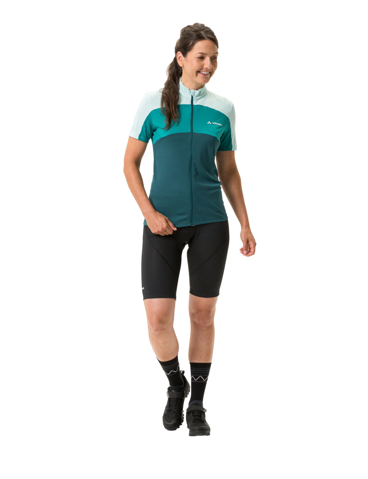 VAUDE Matera Kurzarm Full-Zip Trikot Damen grün - Image 7