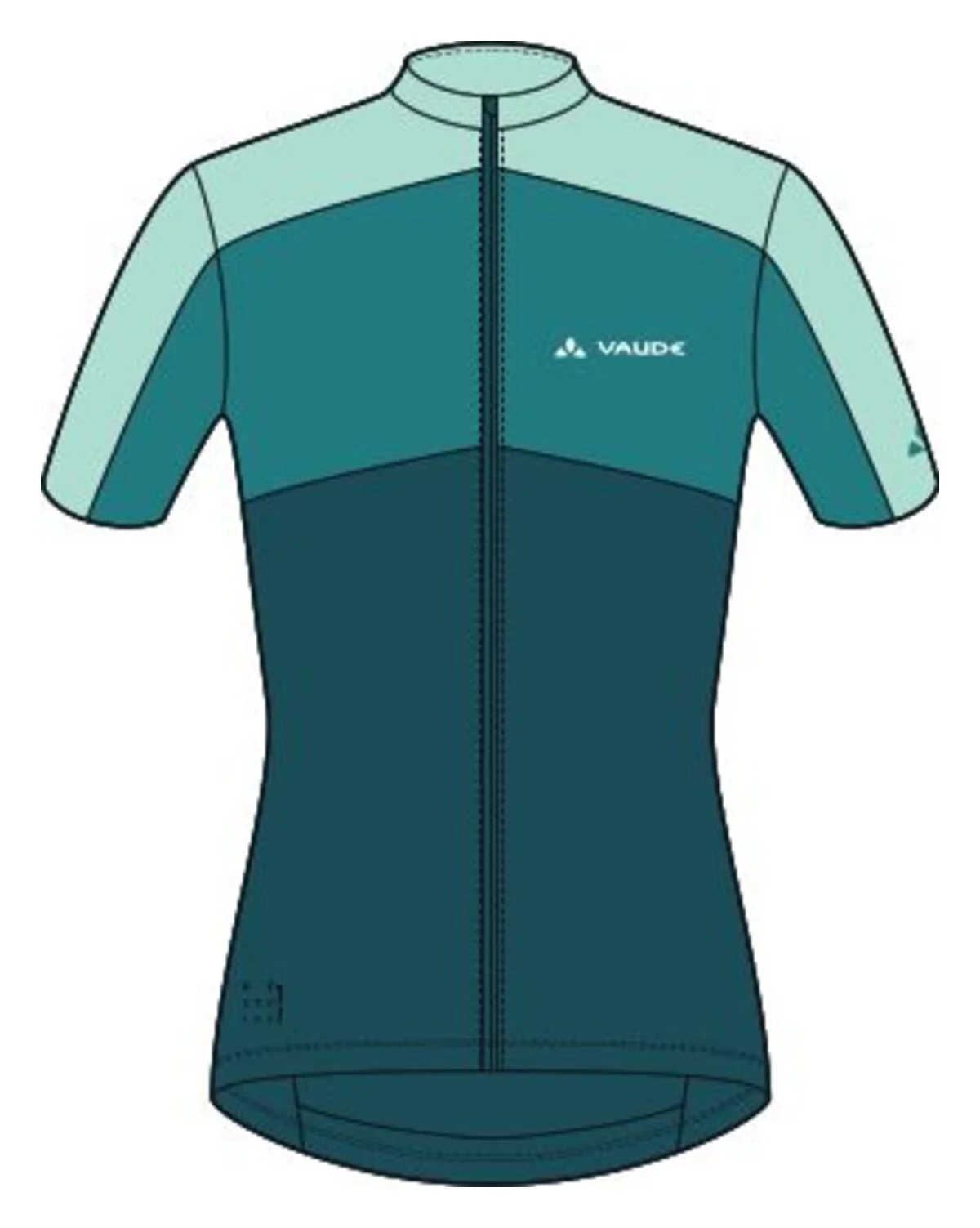 VAUDE Matera Kurzarm Full-Zip Trikot Damen grün - Image 9