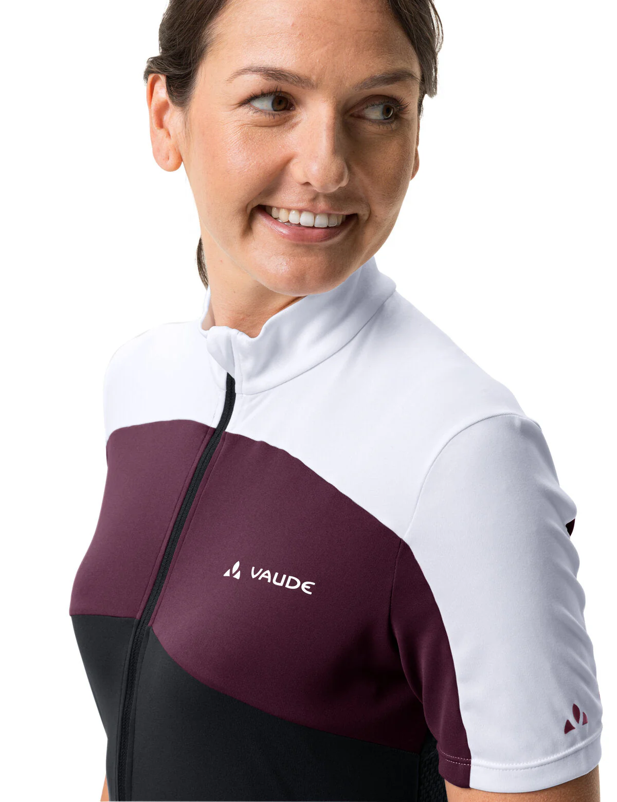 VAUDE Matera Kurzarm Full-Zip Trikot Damen schwarz/lila - Image 5