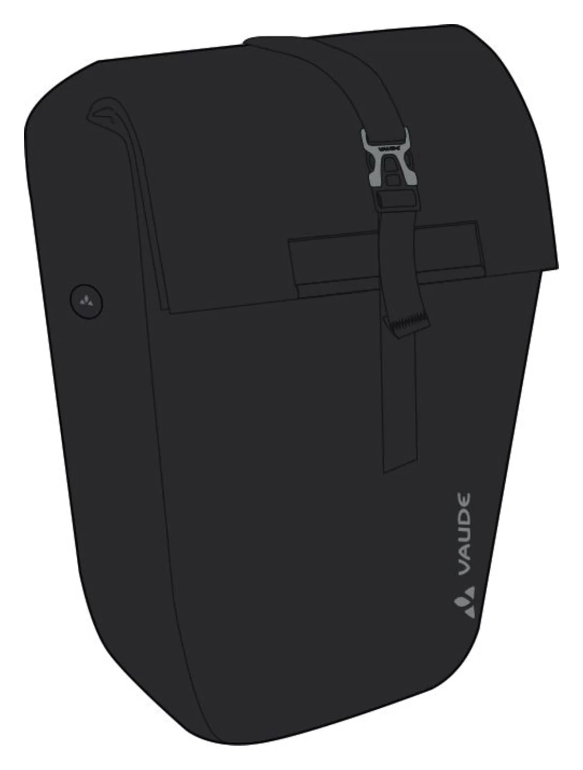 VAUDE ReCycle Back Single Fahrradtasche schwarz - Image 3